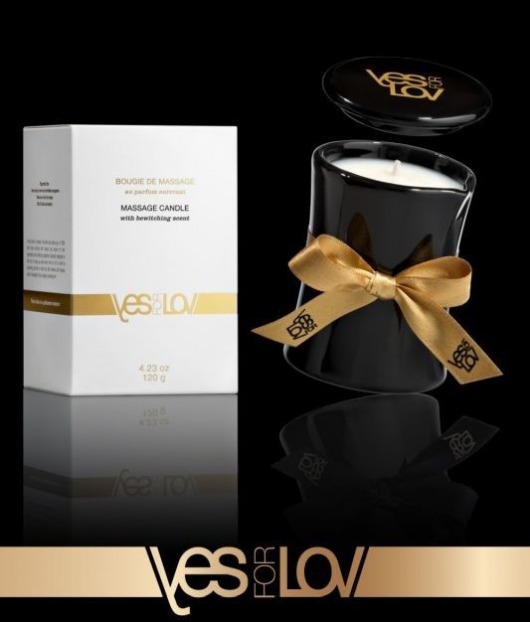 Массажная аромасвеча BEWITCHING MASSAGE CANDLE - 120 мл. - YESforLOV - купить с доставкой в Великом Новгороде