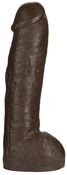 Большая насадка для трусиков Vac-U-Lock Realistic Hung - 31,7 см. - Doc Johnson - купить с доставкой в Великом Новгороде