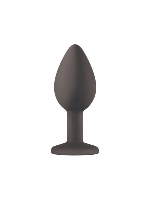 Чёрная анальная пробка Emotions Cutie Small с прозрачным кристаллом - 7,5 см. - Lola Games - купить с доставкой в Великом Новгороде