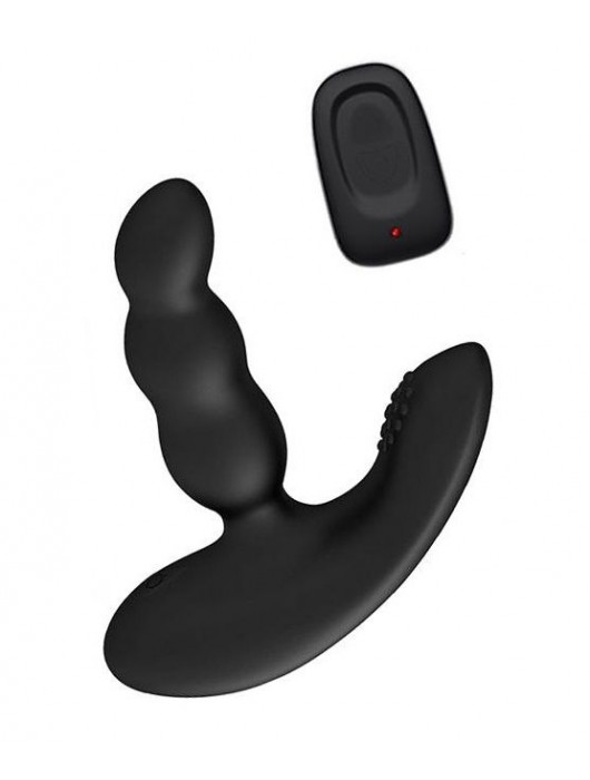 Черный силиконовый стимулятор простаты Levett Nitoc с пультом ДУ - Levett - в Великом Новгороде купить с доставкой