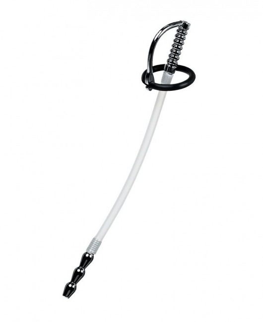 Силиконовый уретральный плаг со сменными фиксирующими кольцами Metal - ToyFa - купить с доставкой в Великом Новгороде