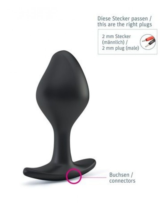 Анальная пробка Rocking Force S для электростимуляции - 9,5 см. - MyStim - купить с доставкой в Великом Новгороде