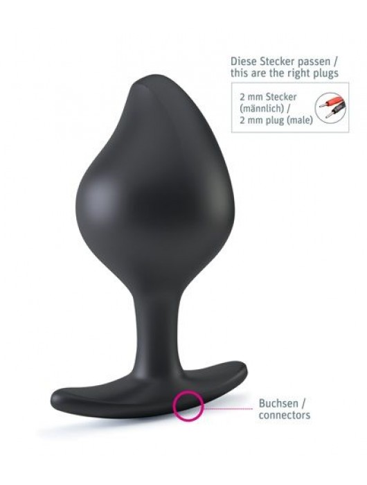 Анальная пробка Rocking Force L для электростимуляции - 10,5 см. - MyStim - купить с доставкой в Великом Новгороде