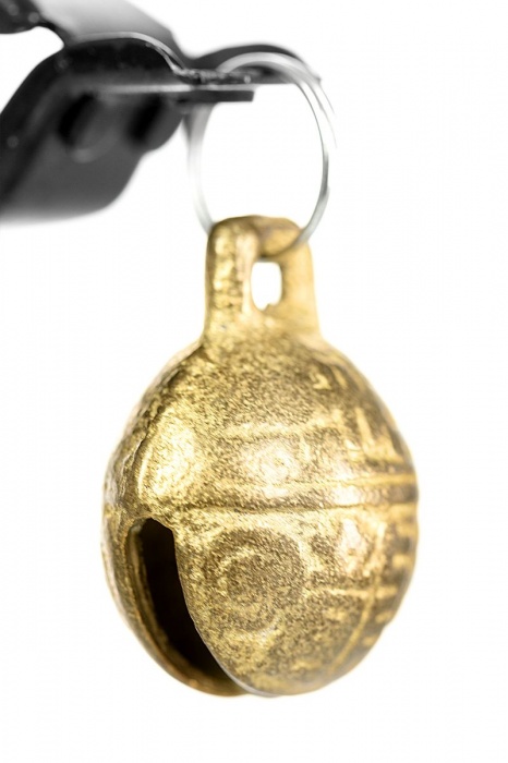 Черно-золотистые зажимы для сосков TOYFA Theatre - ToyFa - купить с доставкой в Великом Новгороде