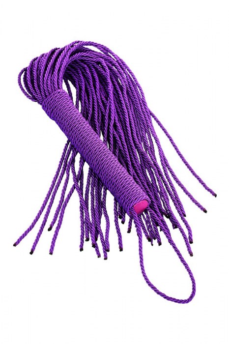 Сиреневый флоггер из веревки Theatre - 48,5 см. - ToyFa - купить с доставкой в Великом Новгороде