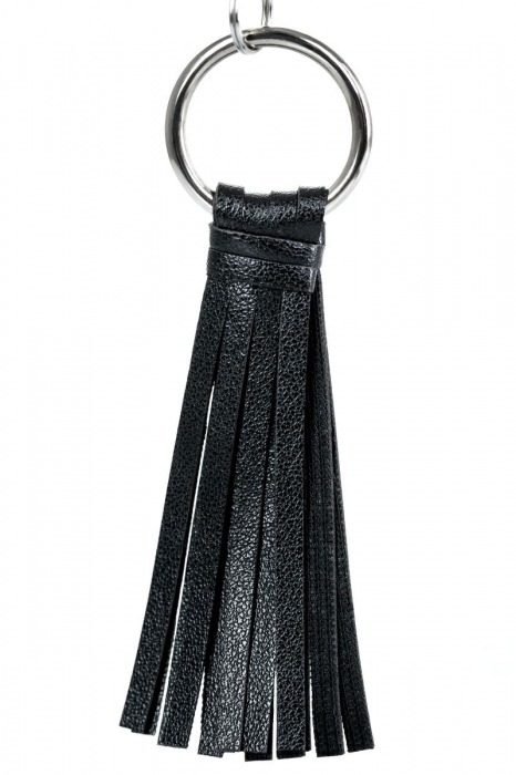 Черно-серебристые зажимы для сосков Theatre с кисточками - ToyFa - купить с доставкой в Великом Новгороде