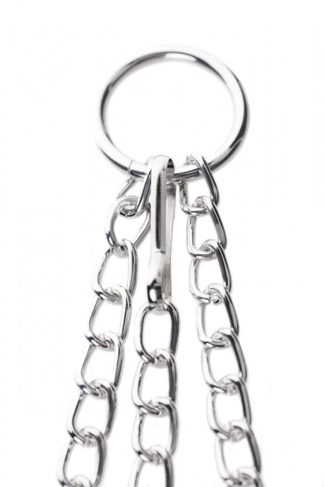 Черно-серебристые зажимы для сосков с кольцом для пениса TOYFA Metal - ToyFa - купить с доставкой в Великом Новгороде