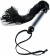 Черный мини-флоггер с резиновыми хвостами - 26 см. - ToyFa - купить с доставкой в Великом Новгороде