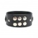Черный кожаный ошейник с короткими шипами - БДСМ Арсенал - купить с доставкой в Великом Новгороде