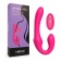 Розовый вибратор с клиторальным отростком и пультом ДУ- 19,6 см. - I-MOON купить в Великом Новгороде с доставкой в Orgasmix.ru Розовый вибратор с клиторальным отростком и пультом ДУ- 19,6 см. - I-MOON