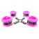 Набор фиксаторов краб с розовым мехом BDSM Light - БДСМ Арсенал - купить с доставкой в Великом Новгороде Набор фиксаторов краб с розовым мехом BDSM Light - БДСМ Арсенал - купить с доставкой в Великом Новгороде